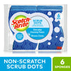 Non-Scratch Scrub Dots Scrub Sponge, 6 Count
