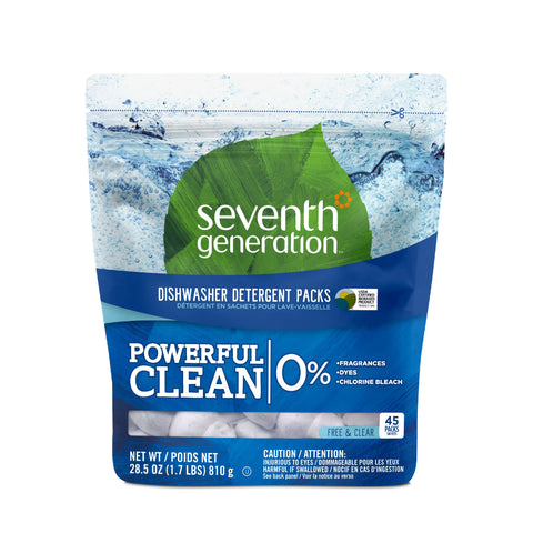 Generation Dishwasher Detergent Packs Fragrance Free, 45 count